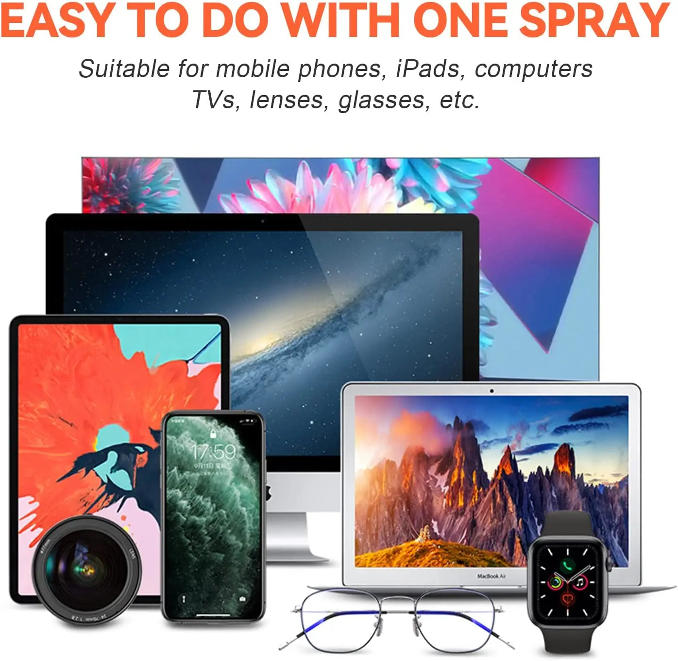 2 In 1 Mini Screen Cleaner Spray Bottle